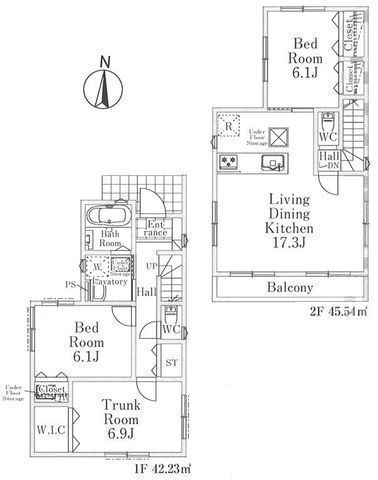間取図/区画図:【駅徒歩7分、商業施設近く生活便利な好立地!地震に強いダイライト工法!】