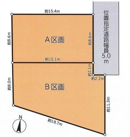 間取図/区画図:【土地40坪以上!建築条件無しですのでお好きなハウスメーカーで建築可能!】