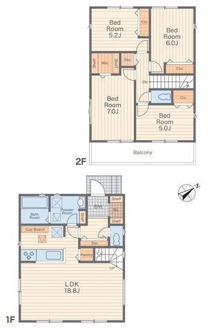 間取図/区画図:【全3棟の分譲住宅!駅徒歩12分、駐車場2台可能!】近隣施設充実で生活大変便利な立地です!モデルハウスございます!