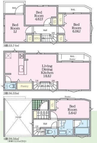 間取図/区画図:【藤沢本町駅徒歩9分!人気の藤沢駅も利用可能な好立地!】LDK18.6帖、主寝室6帖!コンビニやスーパー近く生活便利です!
