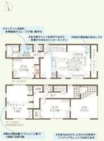 間取図/区画図:【駅から平坦で徒歩12分！イオン他近隣施設充実で生活便利な立地です！】安心の耐震構造住宅、性能評価書付住宅！完成済ですので即内覧できます！