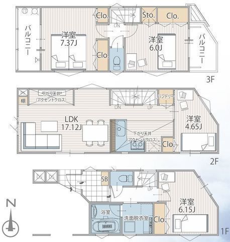 間取図/区画図:2号棟間取図