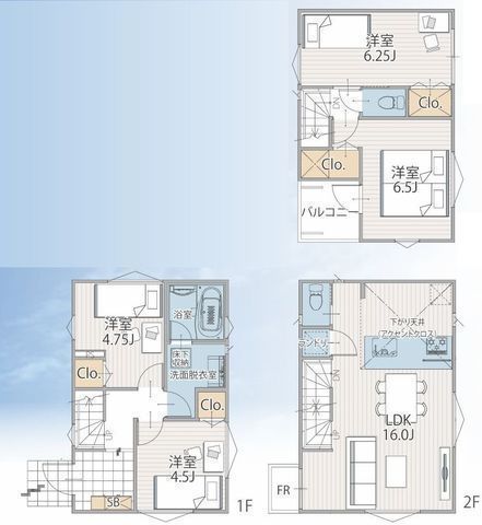 間取図/区画図:4号棟間取図