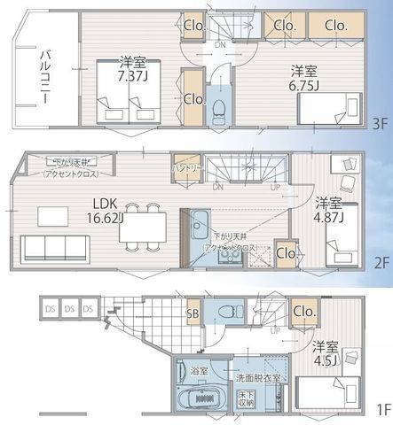 間取図/区画図:6号棟間取図