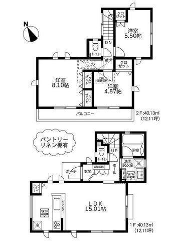 間取図/区画図:【3線利用可、人気の藤沢駅利用可能!モデルハウスございます!】浴室テレビやカードキーなど設備充実!LDK15帖、主寝室8帖でゆとりある間取です!