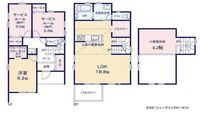 間取図/区画図:【人気の辻堂駅利用可能！LDK18帖、主寝室6帖！】駐車場2台可能！全室収納や小屋裏収納で広く使える間取！近隣施設充実で生活便利な立地です！