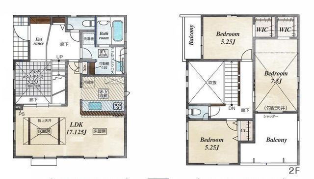 間取図/区画図:【安心の耐震等級3+制震!建設・設計住宅性能評価付!長期優良住宅!】駅まで徒歩圏内!うれしいカースペース2台可!南向き接道6mで陽当り良好です!