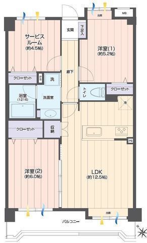 間取図/区画図:【善行駅まで徒歩9分の好立地!内装リフォーム済みで即内覧できます!】南西向きで陽当り通風良好です!食洗機や浴室乾燥暖房機など標準設備充実しています!