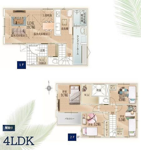 間取図/区画図:【ZEH基準の省エネ住宅!土地41坪以上、駐車場2台可能です!】人気の辻堂駅利用可能!LDK床暖房の4LDK!モデルハウスございます!