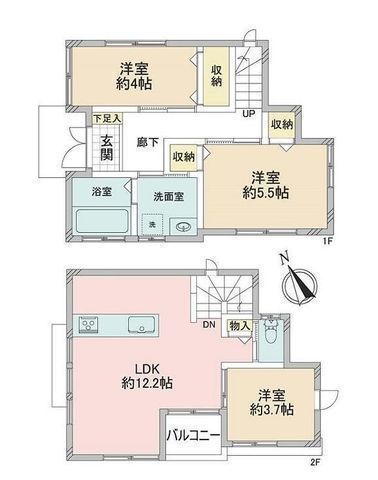 間取図/区画図:【2駅3路線利用可能!陽当たり良好な2階リビング!】菱沼海岸徒歩圏、閑静な住宅街で住環境良好!近隣施設充実で生活便利な立地です!