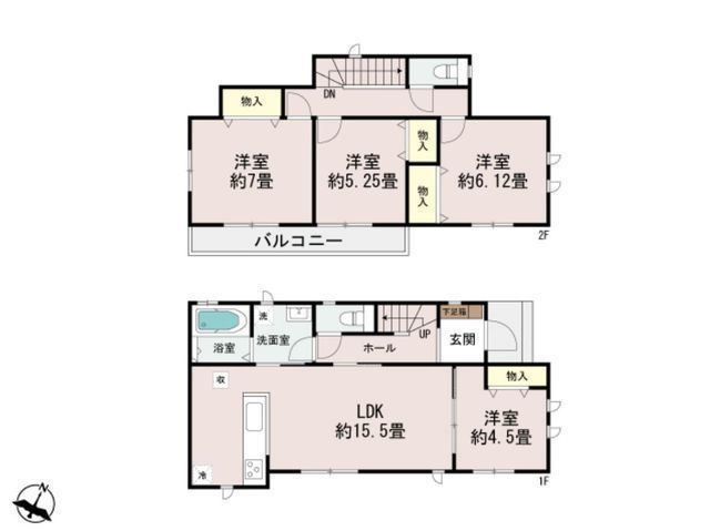 間取図/区画図:【安心の耐震構造と住宅性能評価書付き!家族のニーズに合わせた多彩な間取り】車の通り抜けがなく静かな環境!全戸4LDKで子ども部屋もしっかり確保できます!