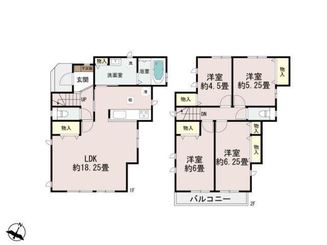 間取図/区画図:【安心の耐震構造と住宅性能評価書付き!家族のニーズに合わせた多彩な間取り】車の通り抜けがなく静かな環境!全戸4LDKで子ども部屋もしっかり確保できます!