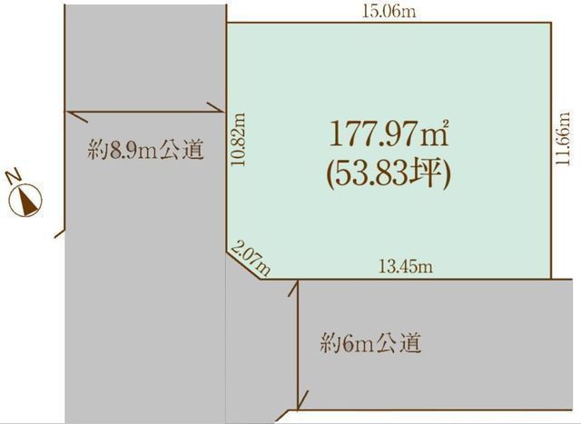 施工例:【南西角地で陽当たり良好!土地約53坪の整形地!】建築条件なしですのでお好きなハウスメーカーで建築出来ます!東名高速道路・綾瀬ICまで車で5分の好アクセス!