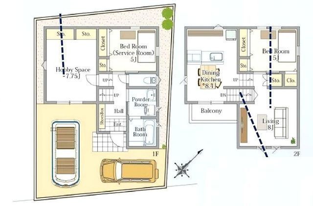 間取図/区画図:【蛍のいる緑の広場まで徒歩2分!南東道路、駐車場2台可能!】閑静な住宅街で住環境良好!駅まで平坦徒歩12分!