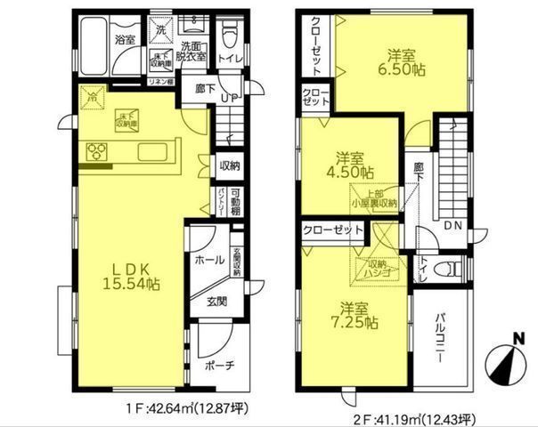 間取図/区画図:【3路線利用可で都心へのアクセス良好!全6棟の分譲住宅地!】小学校、スーパーも徒歩10分圏内!浴室TVや玄関カードキーなど標準設備充実!