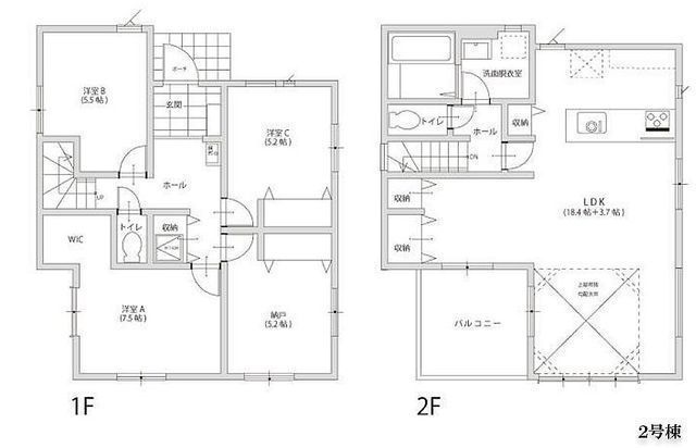 間取図/区画図:【3路線利用可、始発駅の人気の海老名駅利用可能!】ZEH水準の省エネ住宅!ハウスプラスすまい保険、30年長期サポート!