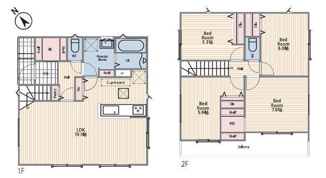 間取図/区画図:【全4棟の分譲住宅!駅徒歩12分、駐車場2台可能!】近隣施設充実で生活大変便利な立地です!モデルハウスございます!
