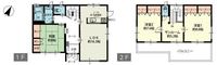 間取図/区画図:【土地広々54坪！湘南ライフタウン分譲地内、セキスイハイム施工オール電化住宅！】5.2帖のサンルーム！全室南向きで陽当り良好！リフォーム済で即内覧可能！
