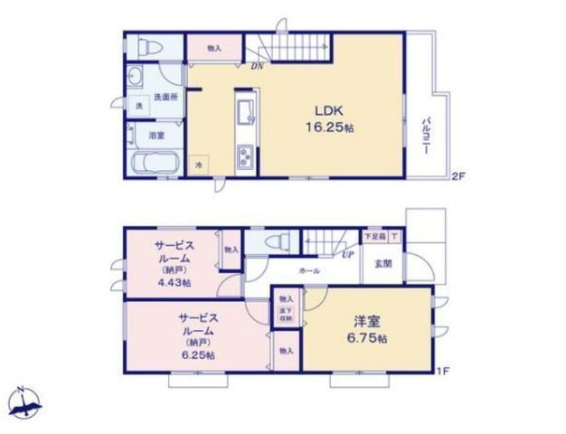 間取図/区画図:【地震に強い耐震構造!駅まで徒歩圏内で通勤通学に便利】キッチンから洗面室に出入りできる家事動線を考えたプラン主寝室は南バルコニーに面し光あふれる空間