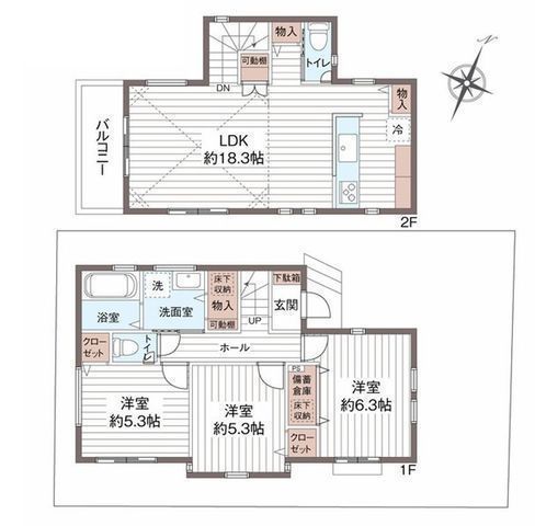 間取図/区画図:B号棟