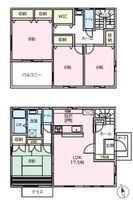 間取図/区画図:【2線利用可！茅ヶ崎駅・北茅ヶ崎駅徒歩圏内！敷地面積34坪以上！】リフォーム済みで即内覧できます！全居室6帖以上！天気が良ければ富士山望めます！
