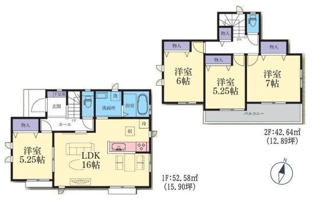 間取図/区画図:【3線利用可、湘南台駅徒歩13分の好立地!全5棟の分譲住宅!】敷地面積ゆとりの51坪以上!安心の耐震構造と性能評価書付き!長期優良住宅です!