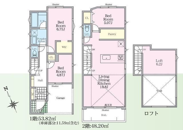 間取図/区画図:【南西側道路幅員6m以上で陽当り良好!海まで徒歩15分、住環境良好です!】人気の茅ヶ崎駅利用可能!モデルハウスございます!