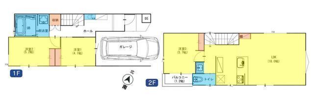 間取図/区画図:【中田駅まで徒歩15分の好立地!】お家時間が楽しくなるインダストリアルデザイン!食洗機や宅配ボックスやスマートキーなど標準設備充実◎広々LDK18帖