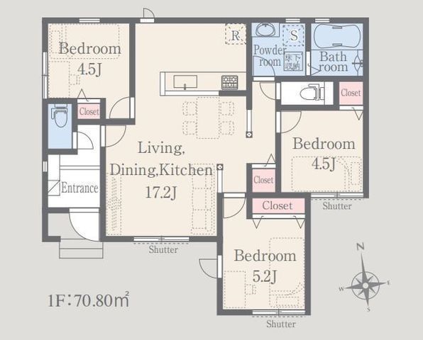 間取図/区画図:【トリプルWICで収納豊富!安心の耐震構造住宅、性能評価書付戸建!】コンビニ、ドラッグストア、小学校徒歩7分以内!モデルハウスございます!