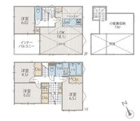 間取図/区画図:【全12棟の分譲住宅！湘南モールフィルまで徒歩10分の好立地！】収納豊富・南側バルコニーで広く明るい間取です！即内覧できます！