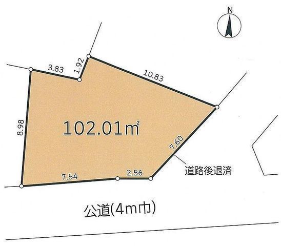 間取図/区画図:【南道路で陽当り良好!建築条件無しでお好きなハウスメーカーで建築可能!】コンビニ徒歩3分、ドラッグストア徒歩4分!人気の茅ヶ崎駅利用可能です!