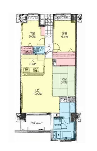 間取図/区画図:【2沿線利用可!厚木駅まで徒歩10分の好立地!最上階眺望良好です!】小型犬ペット飼養可!夏にはバルコニーから花火を眺められます!