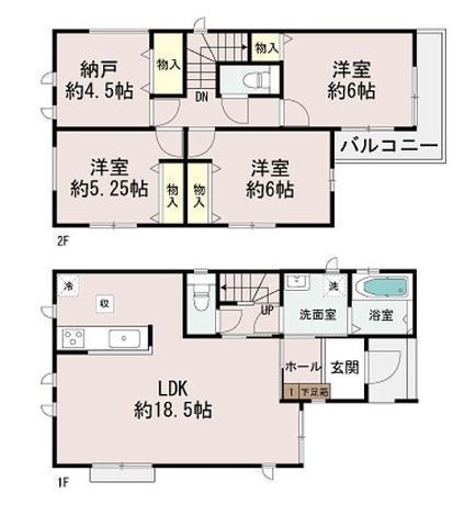 間取図/区画図:【安心の耐震構造住宅、性能評価書付!ブランチ茅ヶ崎まで徒歩8分の好立地!】南東側L字バルコニーで陽当り良好!小学校徒歩7分です!