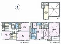 間取図/区画図:【香川駅まで徒歩5分！全10棟の開発分譲地！自然豊かな住環境】広いLDKは解放感たっぷり光溢れる勾配天井！2階リビングで周囲を気にせずリラックス