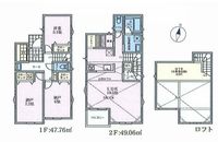 間取図/区画図:【香川駅まで徒歩5分！全10棟の開発分譲地！自然豊かな住環境】広いLDKは解放感たっぷり光溢れる勾配天井！2階リビングで周囲を気にせずリラックス