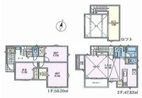 間取図/区画図:【香川駅まで徒歩5分！全10棟の開発分譲地！自然豊かな住環境】広いLDKは解放感たっぷり光溢れる勾配天井！2階リビングで周囲を気にせずリラックス