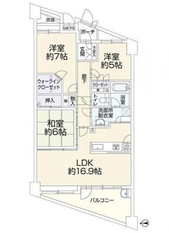間取図/区画図:【ペットと暮らせる好立地。陽当たり良好な3LDKマンション】バス停まで徒歩3分、コンビニや公園が近く快適に暮らせる好立地リフォーム済みで即内覧できます!
