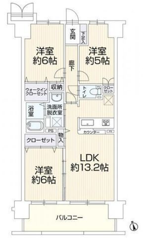 間取図/区画図:【犬猫2頭まで飼育可能!陽だまりの南バルコニーで新生活】水回りすべて新品で即入居可能!JR茅ヶ崎駅までバス約9分。茅ヶ崎の閑静な住宅街です。