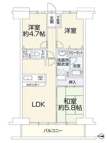 間取図/区画図:【リノベーションで生まれ変わったエントランスが魅力の3LDK】湘南台駅バス約7分、商業施設も近く生活便利な3LDK。空室のため即内覧できます!