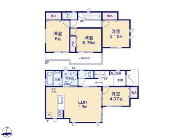 間取図/区画図:【相鉄「瀬谷」駅徒歩約14分。全4棟の南向き新築分譲住宅】安心の耐震構造と性能評価書付き全居室収納スペース設置周辺環境充実の暮らしやすい立地