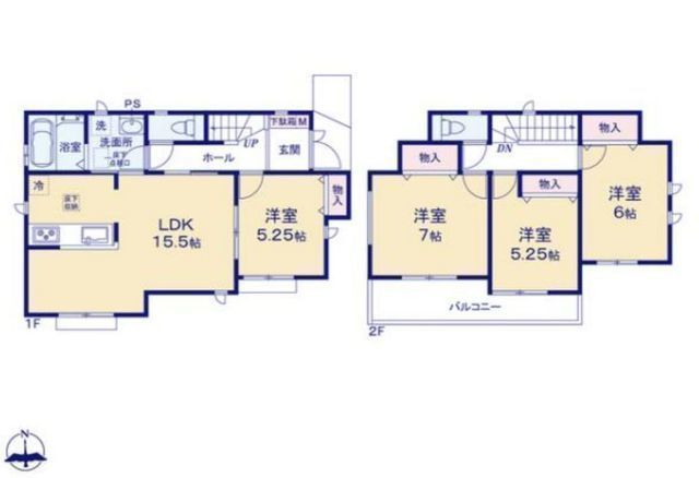 間取図/区画図:【相鉄「瀬谷」駅徒歩約14分。全4棟の南向き新築分譲住宅】安心の耐震構造と性能評価書付き全居室収納スペース設置周辺環境充実の暮らしやすい立地