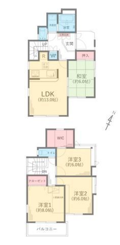 間取図/区画図:【つきみ野駅徒歩19分!庭付きでガーデニングも楽しめる4LDK】リフォーム済みで即内覧できます!南町田グランベリーパークが徒歩圏内