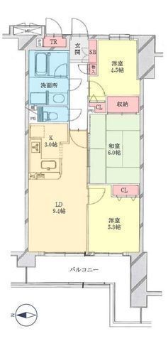 間取図/区画図:【総戸数101戸のビッグコミュニティー!室内フルリフォーム済み】ペット飼育可全居室収納 トランクルーム(無償)ありリフォーム済みで即内覧できます!