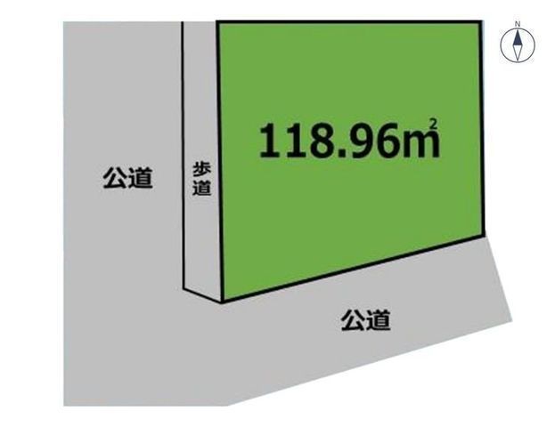 間取図/区画図:【南西角地で陽当たりと開放感あふれる物件!長後駅まで徒歩13分】建築条件なしのためお好きなハウスメーカーで建築出来ます周辺環境充実の暮らしやすい立地