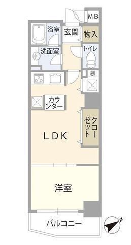 間取図/区画図:【片瀬江ノ島駅徒歩5分!江の島海岸そばの1LDK!即入居可!】周辺環境充実の暮らしやすい立地リフォーム済みで即内覧できます!
