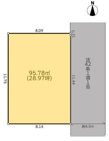 間取図/区画図:【相鉄線「さがみ野」駅徒歩15分!建築条件付売地】スーパーや小学校も近く周辺環境充実の暮らしやすい立地キレイな区画に理想の家を建ててください!