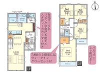間取図/区画図:【相鉄線「三ツ境」駅徒歩10分の好立地！】小・中学校徒歩10分圏内でお子様の通学も安心暮らしにゆとりをもたらす豊富な収納スペース