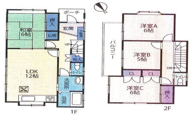 間取図/区画図:【土地広々43坪!南西道路で陽当り良好!駐車場2台可能です!】南東バルコニーの4LDK!西羽沢公園徒歩1分で住環境良好です!