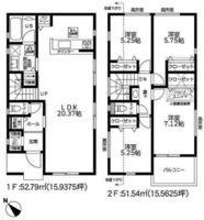 間取図/区画図:【全4棟の分譲住宅！南西向き・前面道路幅員7ｍで陽当り良好！駐車場並列2台可能です！】玄関カードキーや浴室テレビなど充実の設備！モデルハウスございます！