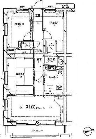 間取図/区画図:【人気の辻堂駅利用可能!ゆったり63.5平米、ファミリータイプの3LDK】東京駅・横浜駅まで電車で1本!スーパー・コンビニ徒歩15分以内!